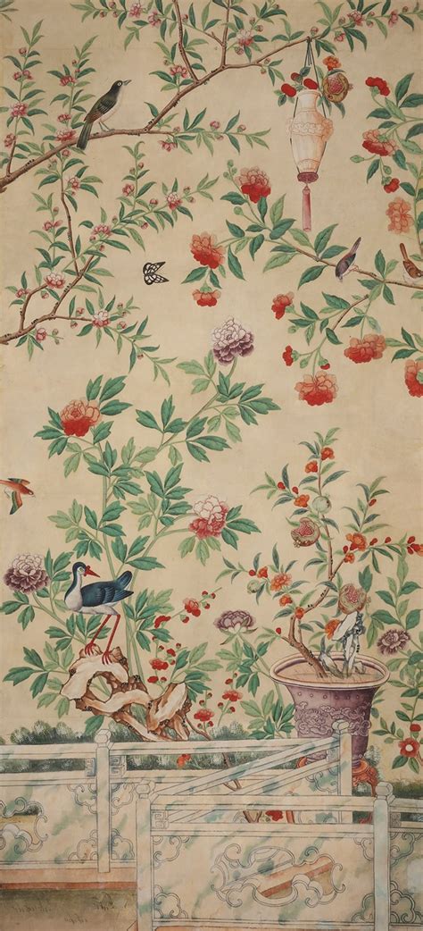 Chinoiserie Hand Painted Mural Wall Art Mural Painter Joanna Perry