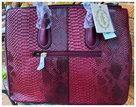 Shades Of Burgundy And Red Snake Print Handbag Handbag Snakeskin Purse