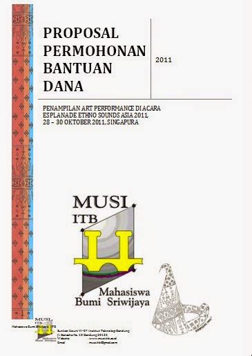 V memaksimalkan sumberdaya manusia yang tersedia. Dokumen Pekerjaan: Contoh Proposal Permohonan Bantuan Dana Seni