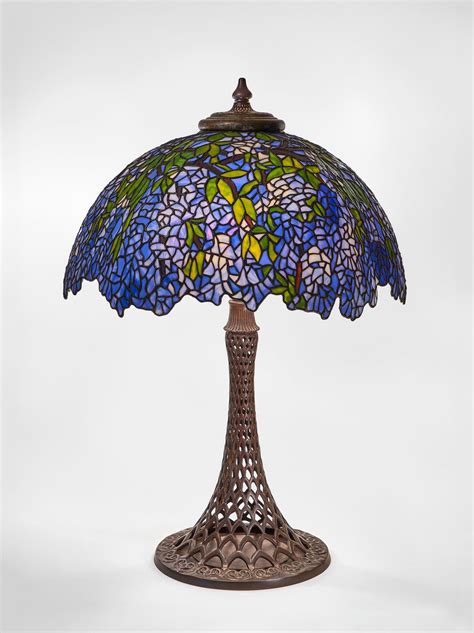 22 Wisteria Tiffany Lamp Stained Glass Lamp Desk Etsy