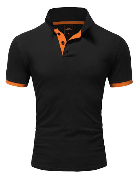 Herren Poloshirt Basic Kontrast Kragen Kurzarm Polohemd T Shirt 5104 Ebay