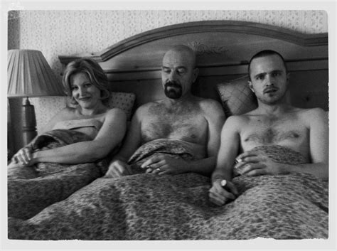 Walter White Jesse Pinkman And Skylar In Bed For A Photo Shoot