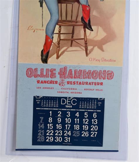 Sold Price 1969 Gil Elvgren Cowgirl Pin Up Calendar February 6 0120