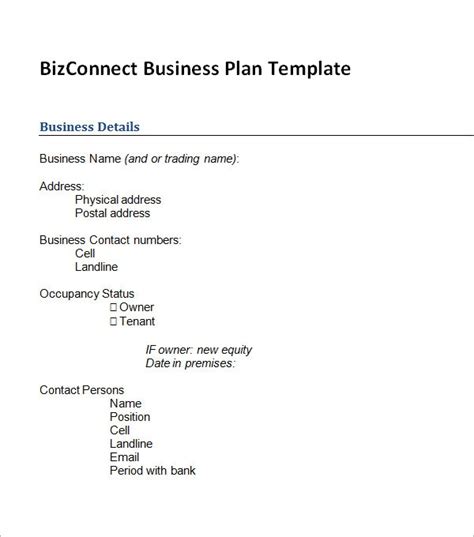 The Abbreviated Business Plan Regs