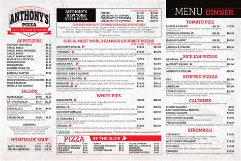 Find & download free graphic resources for coffee menu. Anthony's Pizza menu in Casselberry, Florida, USA
