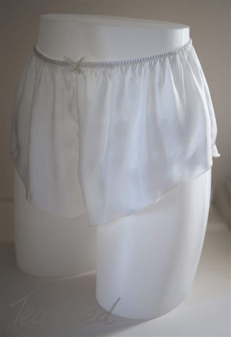 Silky Satin French Knickers Ivory