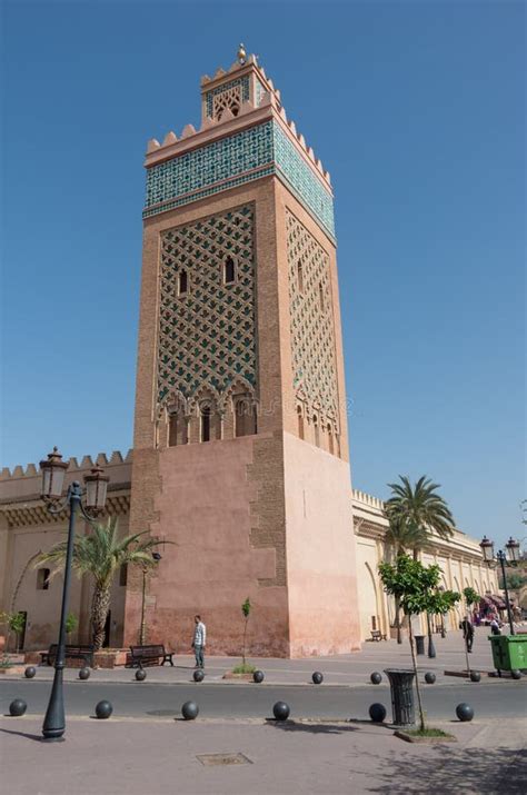 Moulay El Yazid Mosque Em C4marraquexe Marrocos Fotografia Editorial
