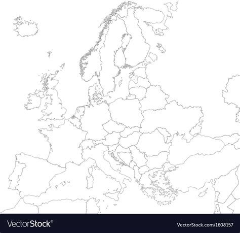 Europe Map Outline Vector Outline Map Of Europe Worldatlas Com Gambaran