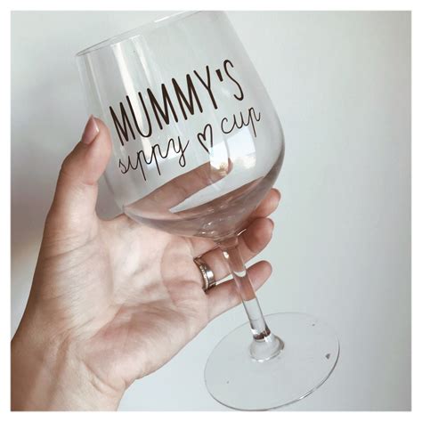 Personalised Mum Wine Decal Wine Glass Decal Personalised Etsy