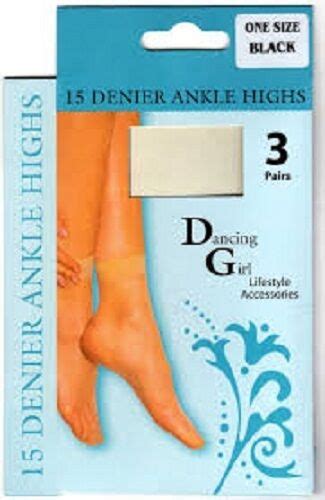 15 Denier 3 Pair Pack Sheer Ankle Highs Pop Socks 11 Colours One Size Uk 3 8 Ebay