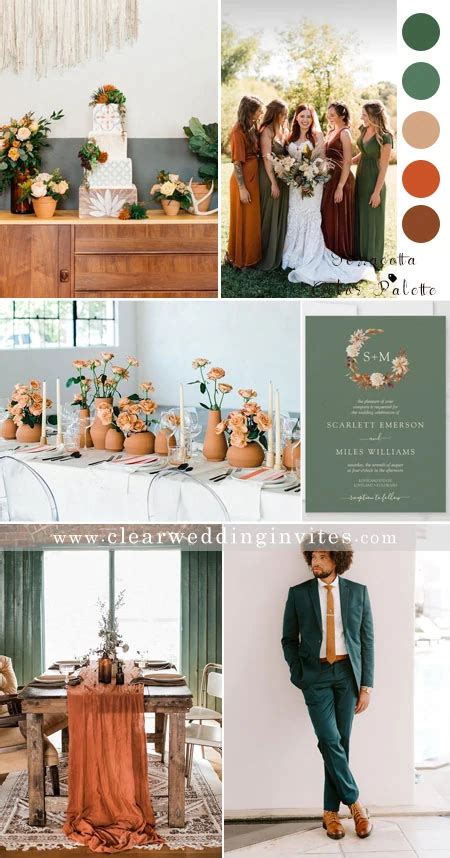 5 Stylish Terracotta Wedding Color Palette With Retro Vibe Clear