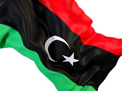Waving Flag Closeup Illustration Of Flag Of Libya
