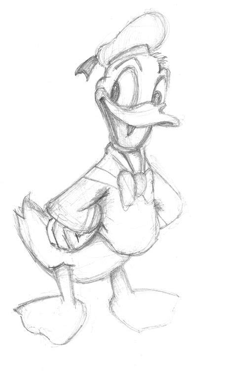 Donald Duck Sketch At Paintingvalley Explore Collection Of Donald
