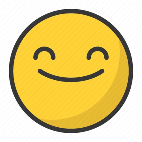 Emoji Emoticon Happy Satisfied Smile Icon