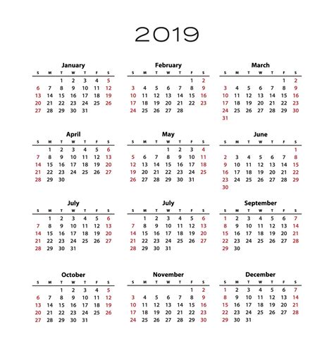 2019 Calendar Template Free Stock Photo มีรูปภาพ