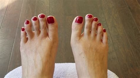 Pedicure Complete Long Toes Red Youtube