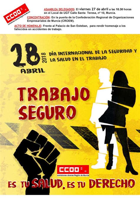Esa es la manera de reconectar con el mundo. 28 de abril: Día de la salud laboral y recuerdo de las ...