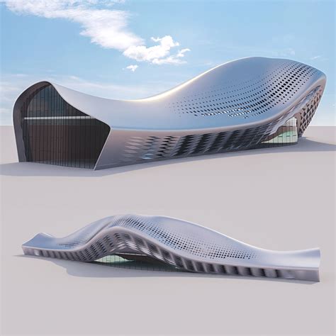 Futuristic building 17 3D model MAX OBJ FBX