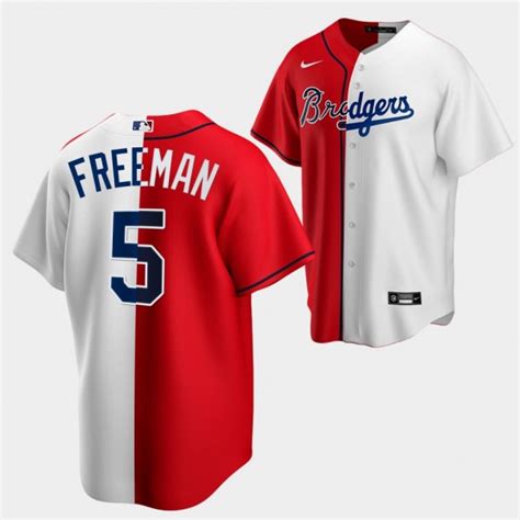 Freddie Freeman Dodgers Two Tone Split Jersey Replica