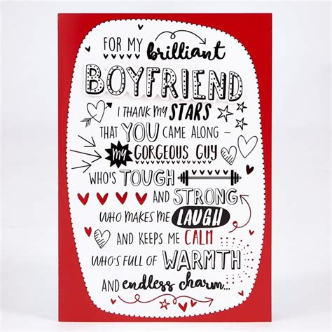 What are some romantic or good ideas to do/ get boys: Valentine's Day Card - Boyfriend Thank My Stars | Card Factory