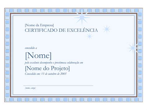 Certificado De Excelência