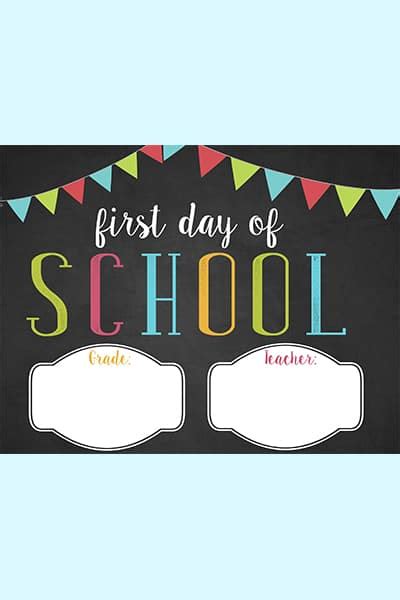 First Day Of School Template Free Printable Freebie Finding Mom