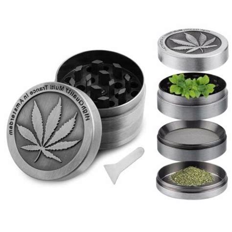 4 piece herb grinder spice herbal magnetic zinc