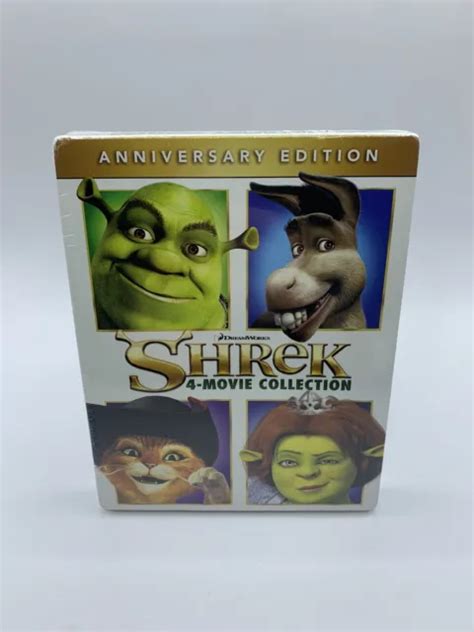 Shrek The 4 Movie Collection Blu Ray Mike Myers Factory Sealed 2299