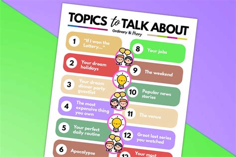 55 Best Topics To Talk About Ordinary And Happy