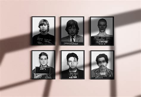 Haus and Hues Celebrity Mugshots Poster Rock Posters Vintage- Kurt