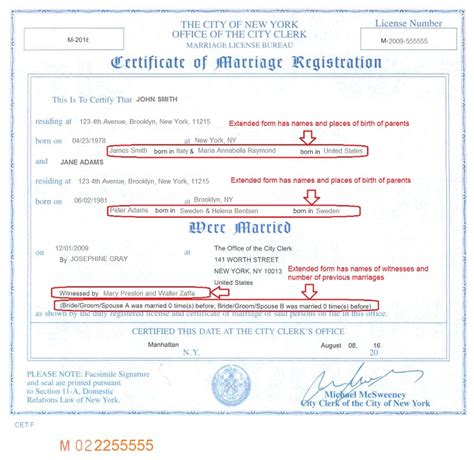 New York Marriage Certificate Apostille
