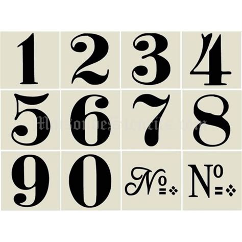Maison De Stencils Old World Numbers Sku 647 3500 3 X 3 Ea Square