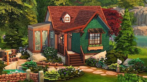 Tiny Off The Grid Cottage 🌲 The Sims 4 Speed Build Youtube