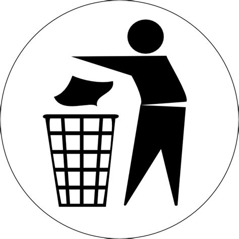 1 throw away put into the rubbish bin e.g. Doctormo Put Rubbish In Bin Signs clip art Free vector in ...