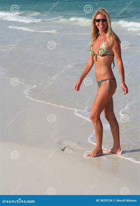 Smiles In Bikini Stock Photo Image Of Beach Side Legs