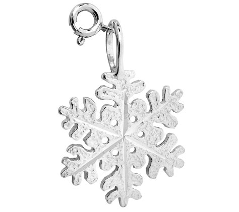 Large Sterling Silver Snowflake Charm