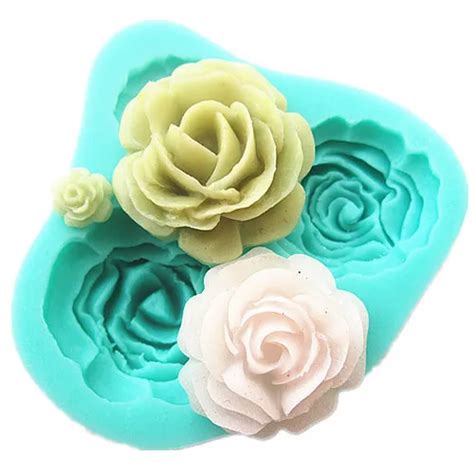 M0071 4 Roses Cake Mold Silicone Baking Tools Kitchen Accessories