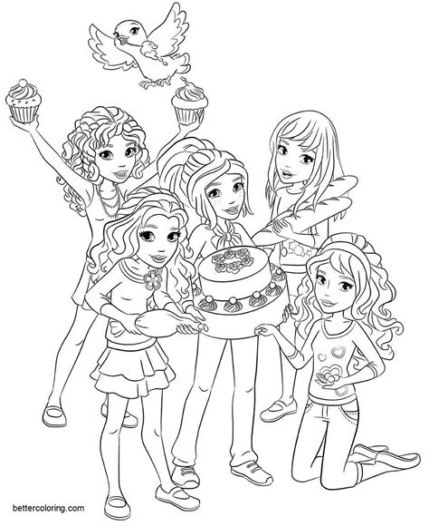 Or send to your friends to color. LEGO Friends Coloring Pages Birthday Cake - Free Printable ...