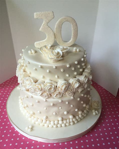 Best gift ideas of 2021. 30th wedding anniversary cake - pearl anniversary so ...