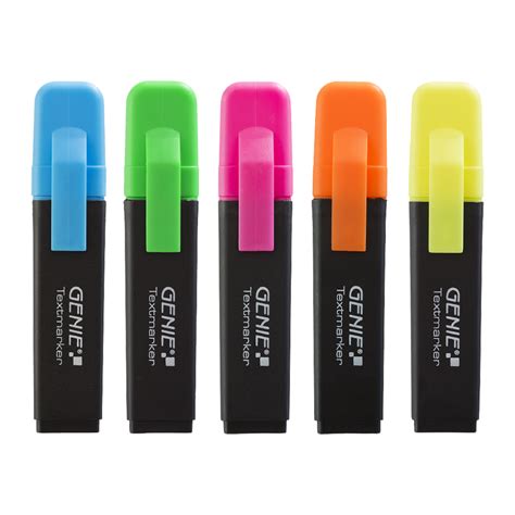 Text Marker Sorted 1 X Neon Yellow Orange Pink Blue Green With