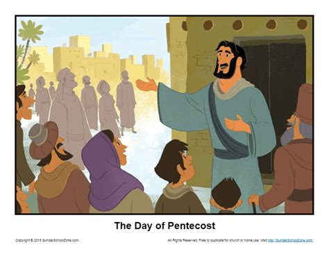Day Of Pentecost Story Illustration
