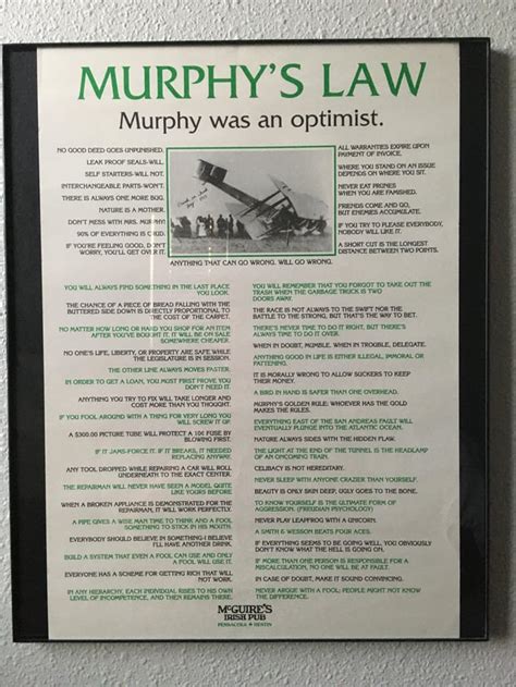 This Poster Of Various Murphys Laws Mildlyinteresting