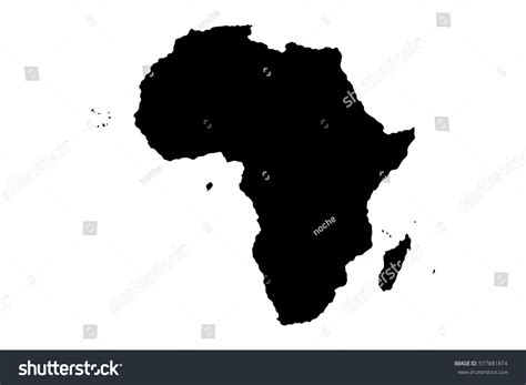 Map Silhouette Africa Stock Vector Royalty Free 577881874 Shutterstock