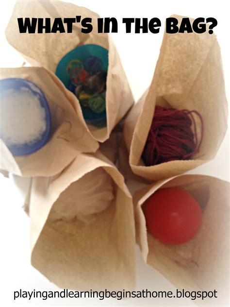 Includes a huge variety of activities for seniors including low care and dementia care. Playing and Learning Begins at Home: What's in the bag ...