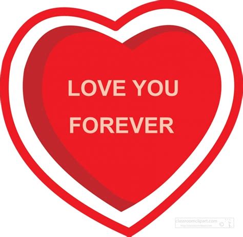 Valentines Day Clipart Love You Forever Red Heart Clipart