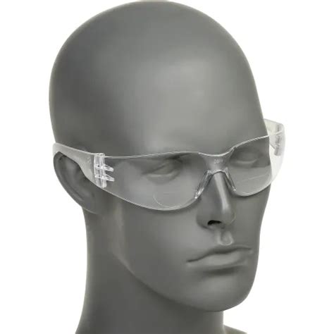 erb® iprotect® reader safety glasses clear 1 5 bifocal lens clear frame pkg qty 12