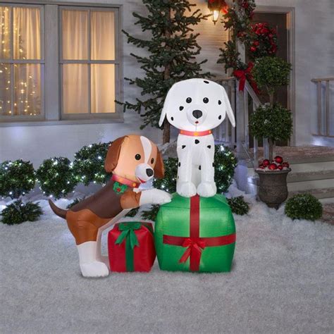 Go for a country christmas design with outdoor christmas trees, reindeer and items with an antique appeal. Dalmatian and Beagle Puppy Dogs Holiday Inflatable ...