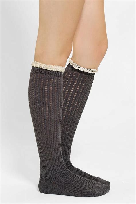 Crochet Lace Cuff Knee High Sock 2019 Socks Diy