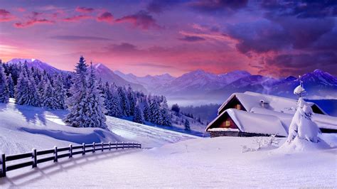 45 Snowy Winter Night Scenes Wallpaper Wallpapersafari