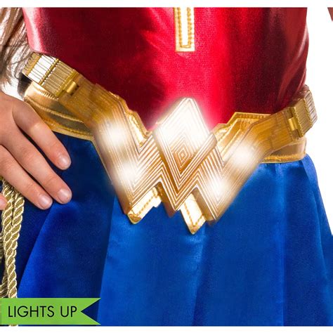 Child Light Up Wonder Woman Belt 12in X 5in Batman V Superman Dawn